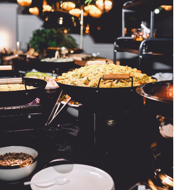 Elegant catering presentation